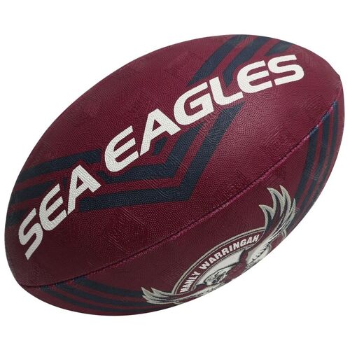 Manly Sea Eagles NRL Steeden Rugby League Football Size 5!