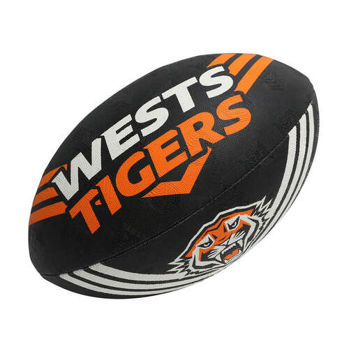 Wests Tigers NRL Steeden Rugby League Football Size 5!