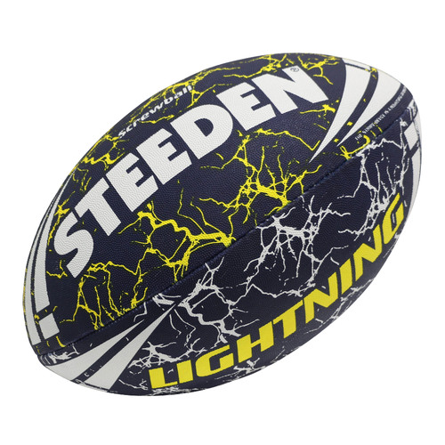 Steeden Screwball Lightning NRL Rugby League Football Size 5!