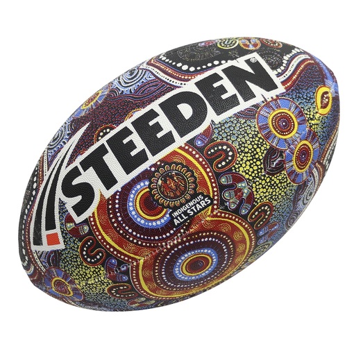 Indigenous All Stars NRL Steeden Rugby League Football Size 11 Inch! New Design