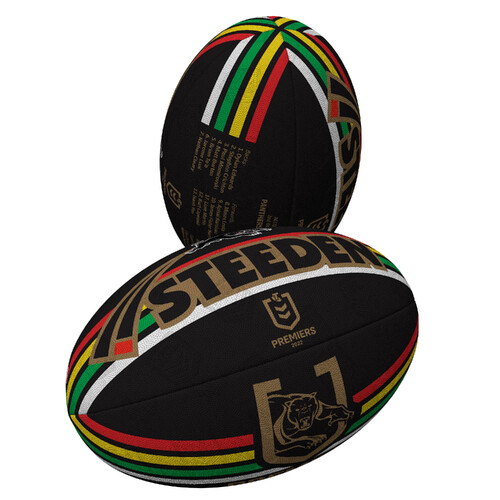 Penrith Panthers NRL 2022 Steeden Premiers Ball Football Size 5!