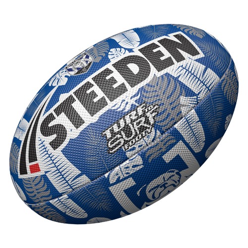 Canterbury Bulldogs 2024 NRL Steeden Surf and Turf Rugby League Football Size 3!