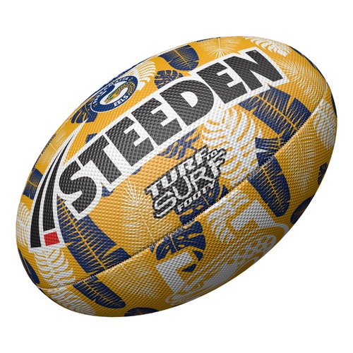 Parramatta Eels 2024 NRL Steeden Surf and Turf Rugby League Football Size 3!