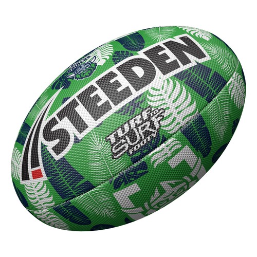 Canberra Raiders 2024 NRL Steeden Surf and Turf Rugby League Football Size 3!