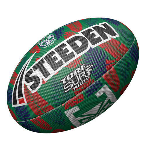 New Zealand Warriors 2024 NRL Steeden Surf and Turf Rugby League Football Size 3!