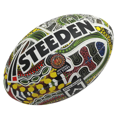 Indigenous All Stars NRL Steeden Rugby League Football Size 5! New Design! T4