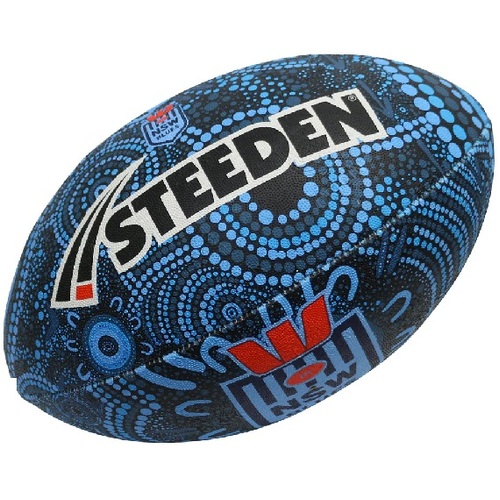 First Nations New South Wales Blues State Of Origin Steeden Football Size 11 Inches!