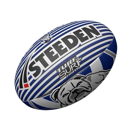 Canterbury Bulldogs NRL Steeden Surf and Turf Rugby League Football Size 3! T6