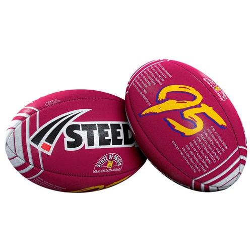 Queensland Maroons 1995 State Of Origin NRL Steeden Rugby League Football Size 5!