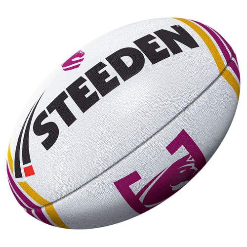 Brisbane Broncos NRL Alternate Steeden Supporters Football Size 5!