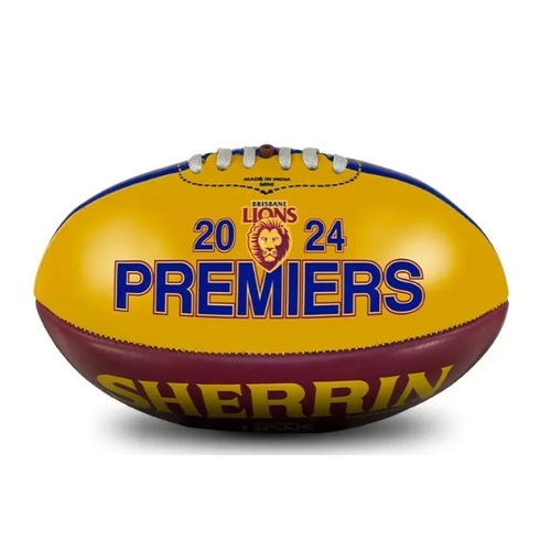 Brisbane Lions 2024 Premiers Sherrin PVC 20cm Mini Football!