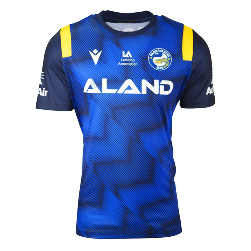 Parramatta Eels NRL 2021 Macron Kids Training Shirt Sizes 8-14!