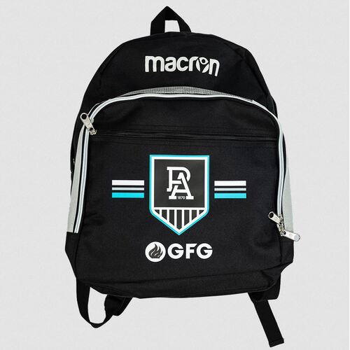 Port Adelaide Power AFL 2021 Macron Backpack Travel Training School Bag!
