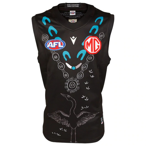 Port Adelaide Power AFL 2022 Macron Indigenous Guernsey Sizes S-3XL!