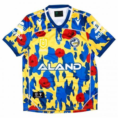 Parramatta Eels NRL 2022 Macron ANZAC Jersey Sizes S-6XL! T2