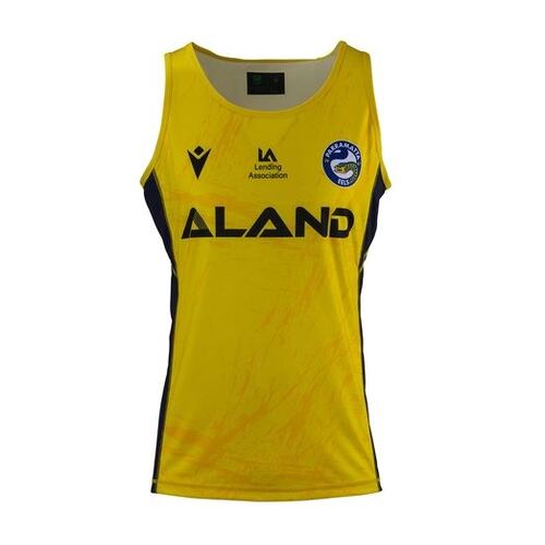 Parramatta Eels NRL 2022 Macron Training Singlet Yellow Sizes S-5XL!