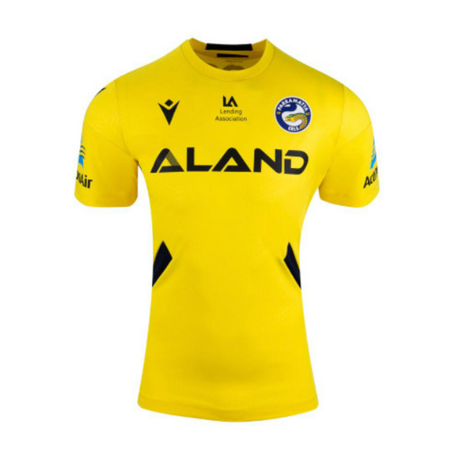 Parramatta Eels NRL 2023 Macron Yellow Training Tee T Shirt Size Medium!
