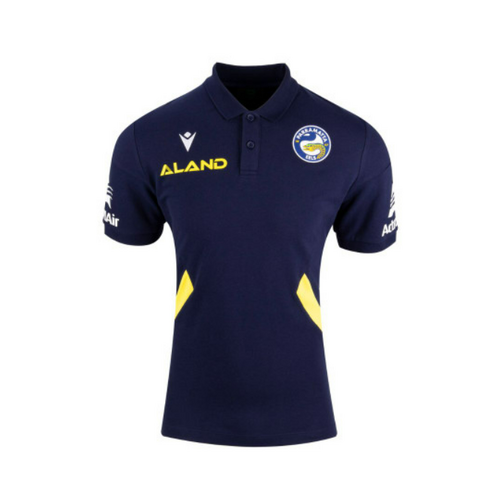 Parramatta Eels NRL 2023 Macron Navy Travel Polo Sizes S-5XL!