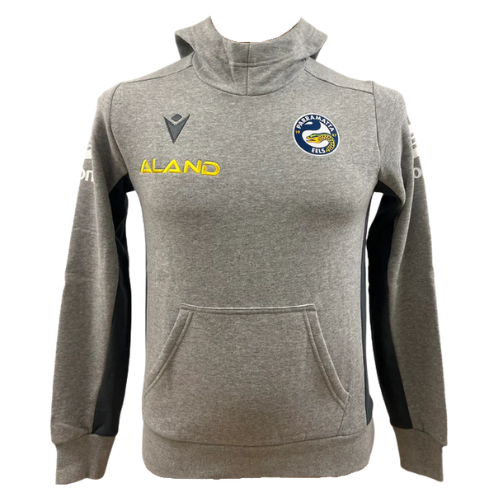 Parramatta Eels NRL 2023 Macron Grey Travel Pullover Hoody Hoodie Sizes 5XL!