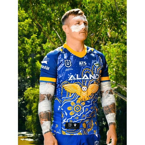 Parramatta Eels NRL 2024 Macron Indigenous Jersey Sizes S-6XL!