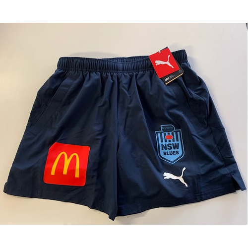 NSW Blues 2021 Puma NRL State of Origin Players Training Shorts Sizes Small!