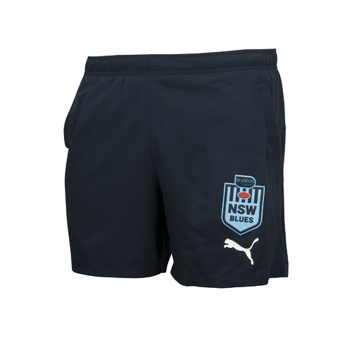 NSW Blues 2021 Puma NRL State of Origin Players Training Shorts Sizes XL-5XL!