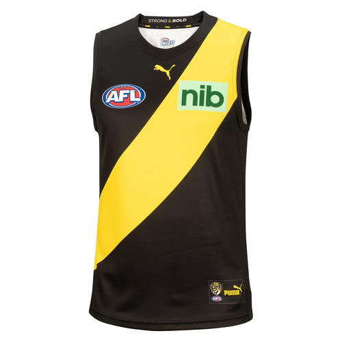 Richmond Tigers AFL AF9156 S20 Boys Youth Premium Singlet Top Size 10 New