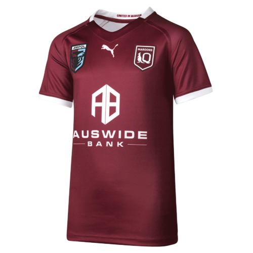 Queensland Maroons QLD Puma State Of Origin Home Jersey Kids Sizes YXS-YXL! T2