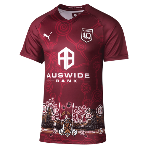 Queensland Maroons QLD Puma SOO Indigenous Training Jersey Sizes S-6XL! T2