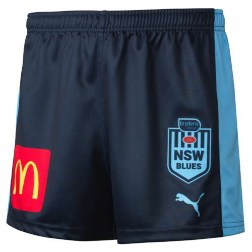 Sizes NEW NRL LOGO Cronulla Sharks NRL 2020 Home Supporters Shorts Kids 6-14 