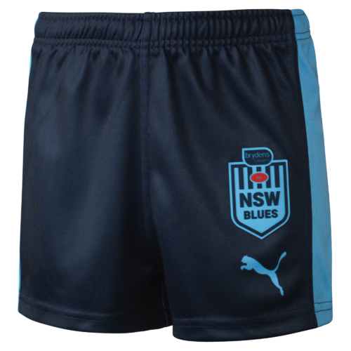 NSW Blues Puma State Of Origin Youth Home On-Field Shorts Sizes XS-XL! T2