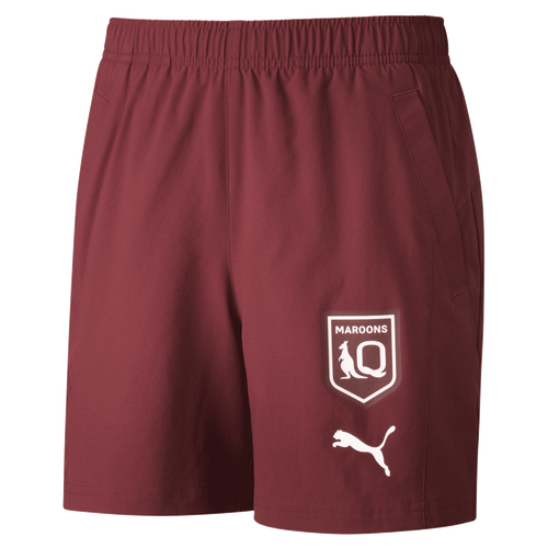 Queensland Maroons QLD 2022 Puma State Of Origin Training Shorts Kids Sizes 8-16!