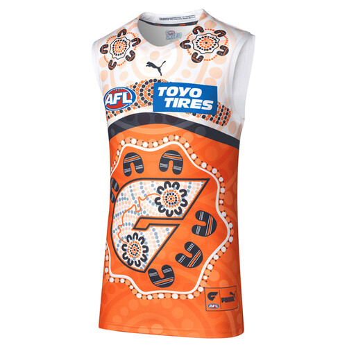 GWS Giants 2022 AFL Puma Indigenous Guernsey Sizes S-3XL!