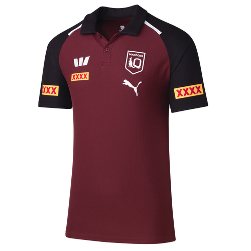 Queensland Maroons 2024 QRL Puma Team Polo Burgundy Sizes S-4XL!