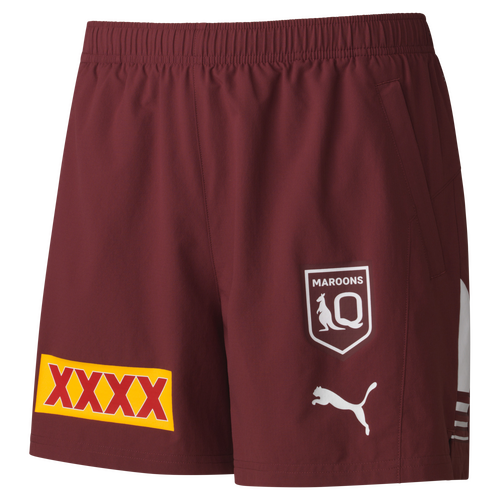 Queensland Maroons 2024 QRL Puma Training Shorts Burgundy Sizes S-4XL!