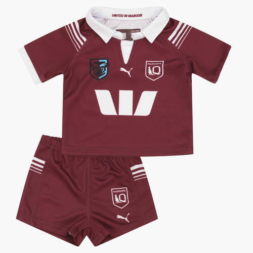 Queensland Maroons 2024 QRL Puma Home Jersey Toddlers Sizes 3M-18M!
