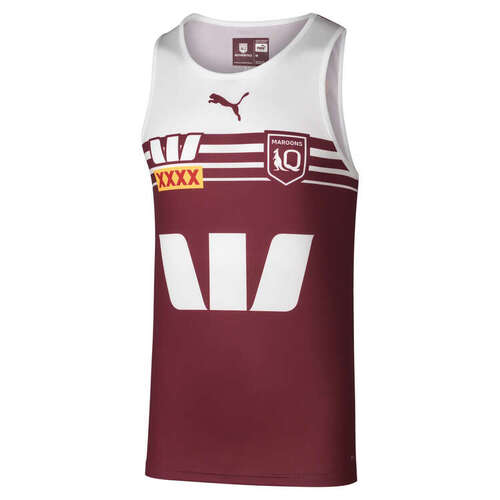 Queensland Maroons 2024 QRL Puma Training Singlet Sizes S-3XL!