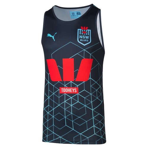 NSW Blues 2024 Puma State Of Origin Training Singlet Sizes S-3XL!