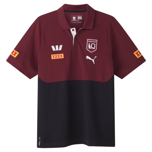Queensland Maroons 2025 QRL Puma Burgundy Team Polo Sizes S-4XL!