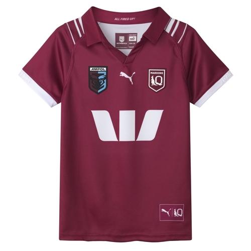Queensland Maroons 2025 QRL Puma Home Jersey Kids Sizes 8-16!