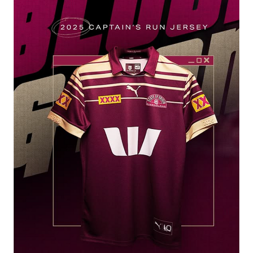 Queensland Maroons 2025 QRL Puma Captains Run Jersey Sizes S-3XL!