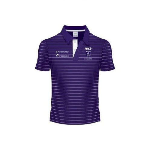 Fremantle Dockers AFL ISC Purple Players Polo Shirt Sizes S-2XL! BNWT's! T4