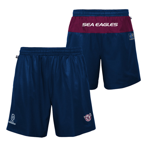 Manly Sea Eagles NRL Outerstuff Performance Shorts Size S-2XL! T3