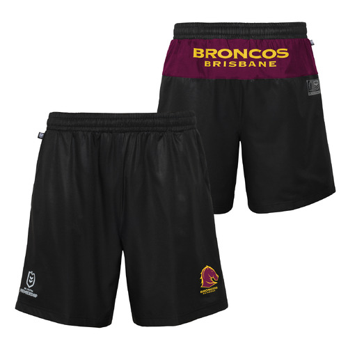 Brisbane Broncos NRL 2023 Outerstuff Performance Shorts Size S-2XL!