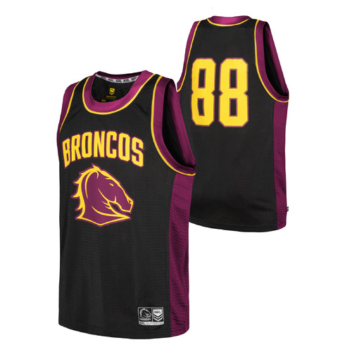 Brisbane Broncos NRL Outerstuff Mesh Singlet Size S-2XL! S3
