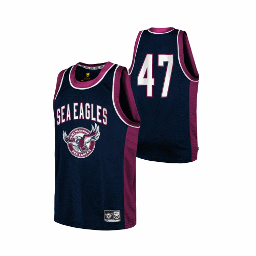 Manly Sea Eagles NRL 2023 Outerstuff Mesh Singlet Size S-2XL!