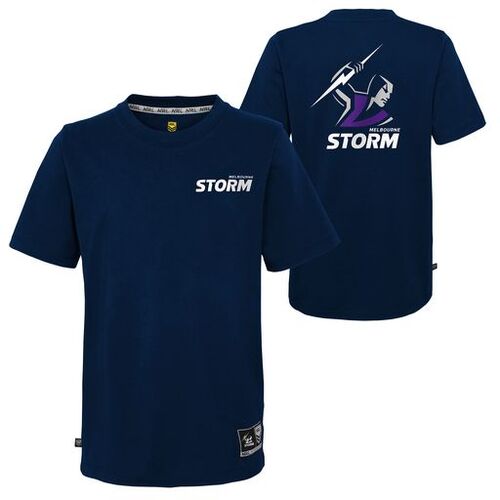 Melbourne Storm NRL 2022 Outerstuff Wordmark Logo T Shirt Size S-2XL!