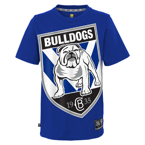 Canterbury Bulldogs NRL 2023 Outerstuff Logo Shirt Size S-2XL!