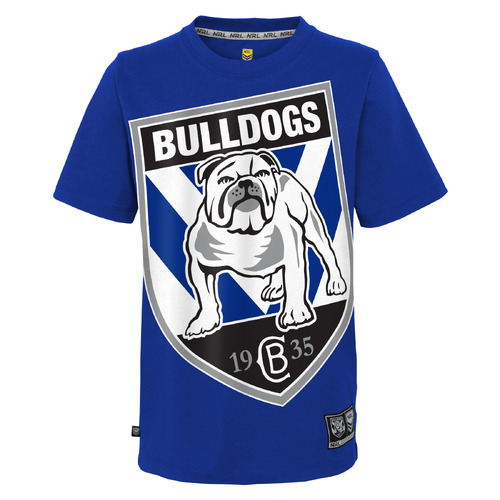 Canterbury Bulldogs NRL 2023 Outerstuff Logo Shirt Size S-2XL!