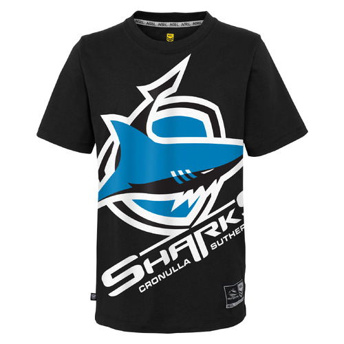 Cronulla Sharks NRL 2023 Outerstuff Logo Shirt Size S-2XL!